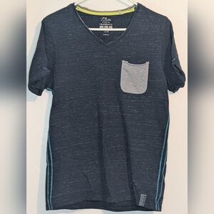 Men's Short Sleeve Tee - Black with Gray Pocket